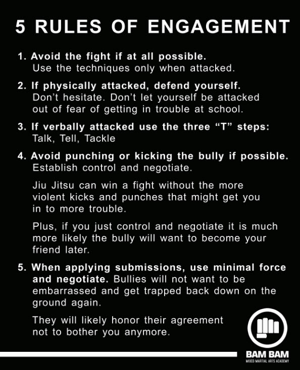 martial arts rules of engagement